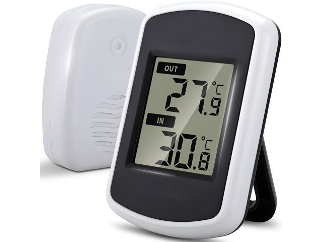 Termómetro inalámbrico interior y exterior · LCD