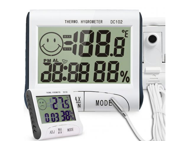 Termómetro higrómetro de interior · LCD con imán