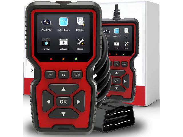 Escáner de diagnosis OBD2 con pantalla · 10 idiomas