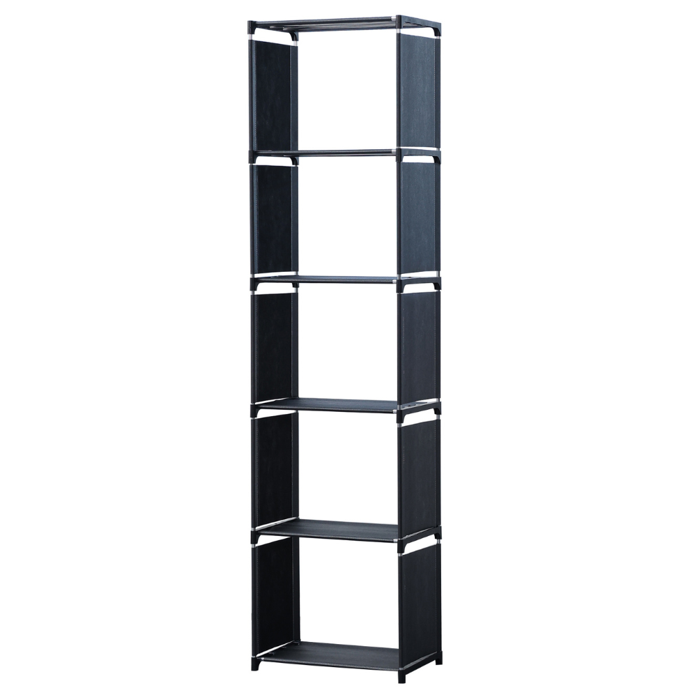Estantería escalera de 5 baldas 85 x 125 cm · negro