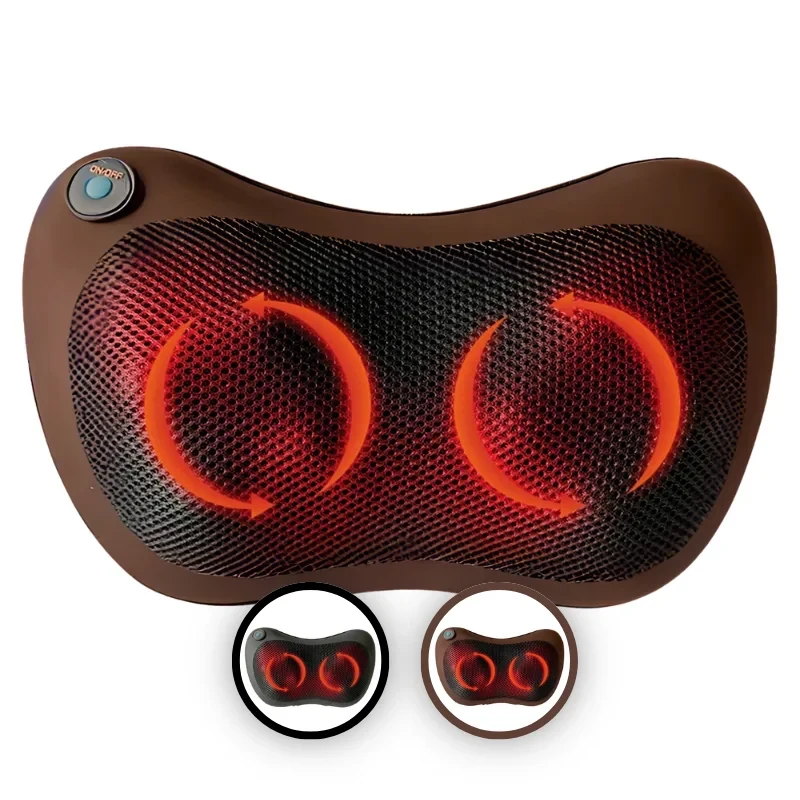 Almohada de masaje shiatsu con calor · 4 nodos y 25 W