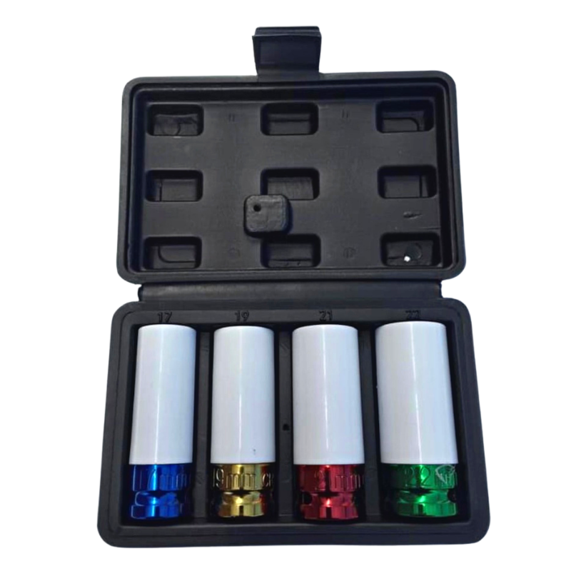 Juego de 4 vasos protegidos para tuercas de llanta de aleación