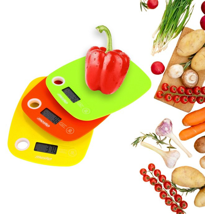 Balanza de cocina Mesko MS 3159 · con modo de volumen para leche y agua