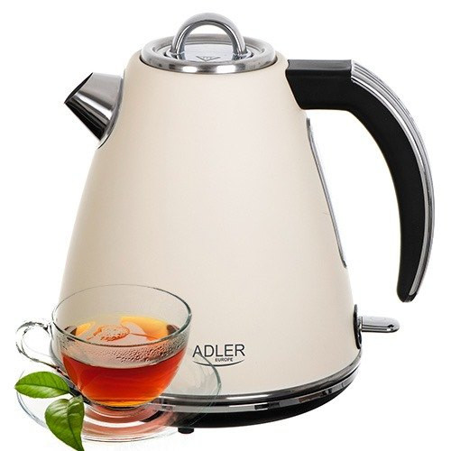 Hervidor eléctrico Adler AD 1343 · 1,5 L en color crema con STRIX