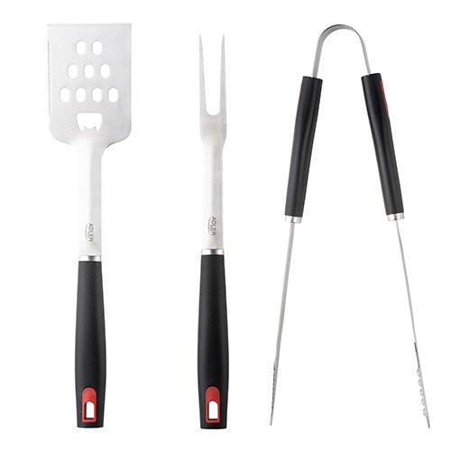 Juego de utensilios de barbacoa Adler · acero inoxidable con estuche