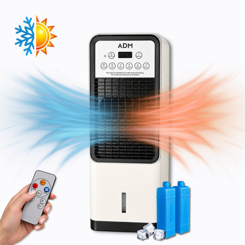 Climatizador frio e calor ADM 2 em 1 · 1800 W, depósito 2 L, comando