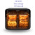 Freidora de aire doble ADM · 2 cestas y 8 litros con 2000 W