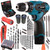 Atornillador inalámbrico ADM 12 V · con 2 baterías y set de 77 piezas