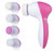 Cepillo facial eléctrico 5 en 1 · con cabezales intercambiables