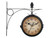 Reloj de pared doble cara estilo estación · metal - imagen 2