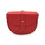 Bolso bandolera media luna de piel auténtica en color rojo