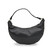 Bolso de hombro media luna de piel auténtica con tachuelas en color negro