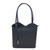Bolso mochila convertible de piel auténtica lisa en color azul