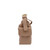 Bolso bandolera de piel auténtica con bolsillos laterales, vista lateral