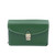 Bolso maletín de piel lisa con cierre en color verde