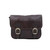 Bolso bandolera cartero de piel lisa en color marrón oscuro