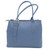 Bolso de mano de piel con hebillas en color azul claro