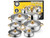 Batería de cocina 11 piezas con hervidor OR200 · inox y oro