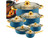 Batería de cocina 12 piezas OR203 · azul y oro