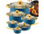 Batería de cocina 12 piezas OR203 · azul y oro