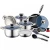 Batería de cocina 16 piezas de acero inoxidable · Royalty Line