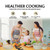 Batería de cocina 14 piezas granito · mango madera · beige · Herzberg