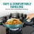 Batería de cocina 15 piezas mármol · azul · Herzberg