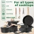 Batería de cocina 14 piezas con wok · negro · Just Perfecto JL-889