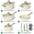 Batería de cocina 14 piezas con wok · beige · Just Perfecto JL-888