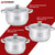 Batería de cocina 12 piezas acero inoxidable · Herzberg