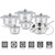 Batería de cocina 12 piezas acero inoxidable · Herzberg