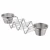 Soporte para tacos de acero inoxidable con 2 cuencos