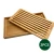 Tabla de cortar pan de bambú macizo 37 x 20 cm