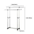 Perchero de ropa con ruedas y doble barra regulable · 25 kg