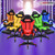 Silla gaming y de oficina con costura de rombos · reclinable