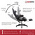 Silla gaming tricolor con respaldo en T