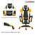 Silla gaming tricolor con respaldo en T