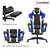 Silla gaming tricolor con respaldo en T