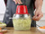 Picadora eléctrica de alimentos 250 W · vaso de 1600 ml y 4 cuchillas
