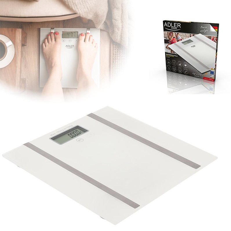 Báscula de baño con analizador corporal Adler AD 8154 · 180 kg