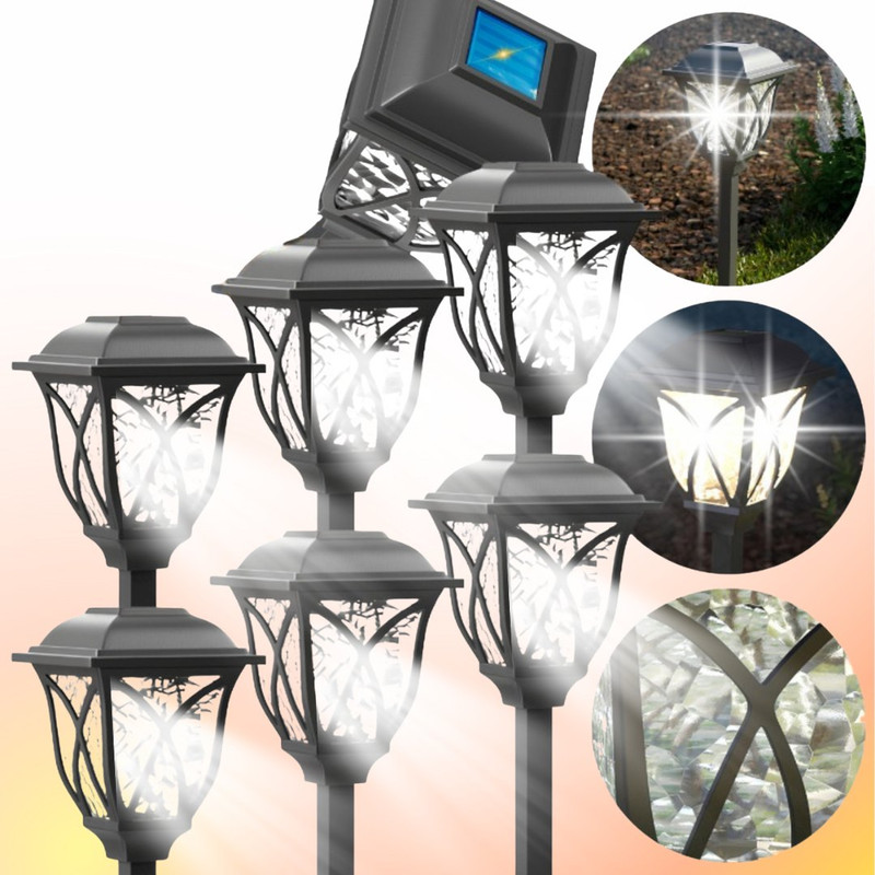 Farol solar de jardín de 44 cm · resistente al agua IP65