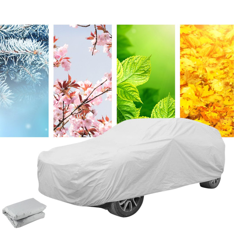 Funda cubrecoche gris para todo tiempo · protección exterior