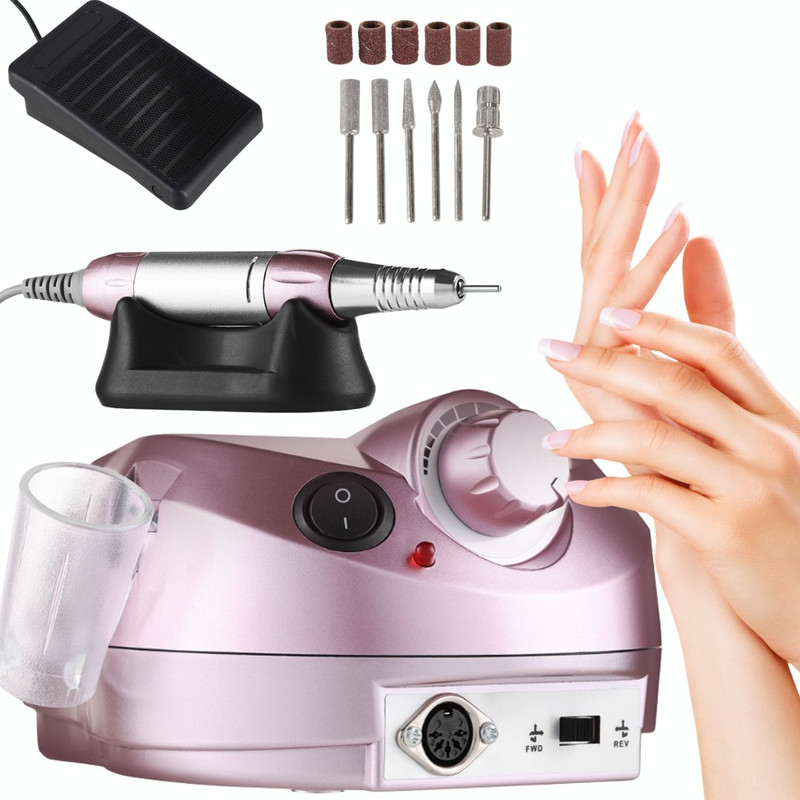 Torno de uñas profesional de 35.000 rpm · velocidad regulable