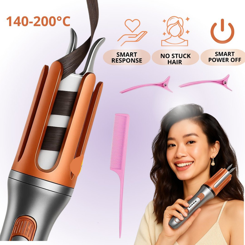 Rizador automático con 4 temperaturas · de 140 a 200 grados