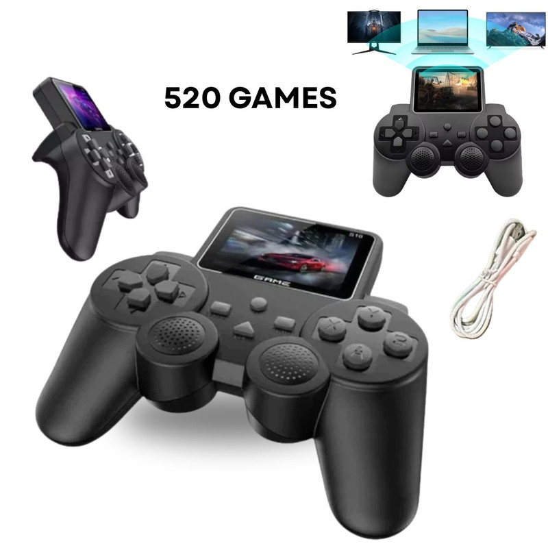 Consola portátil con 520 juegos · pantalla de alta resolución