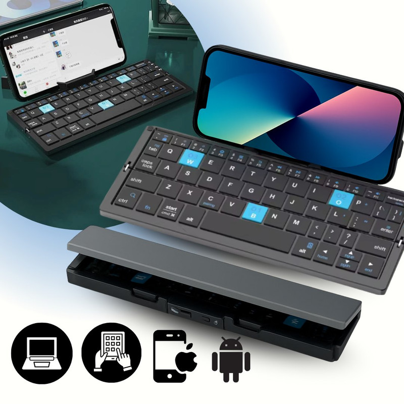 Teclado inalámbrico plegable ultrafino · 30 horas de autonomía