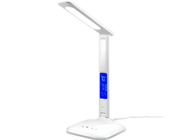Flexo LED con reloj, termómetro y despertador - imagen 1