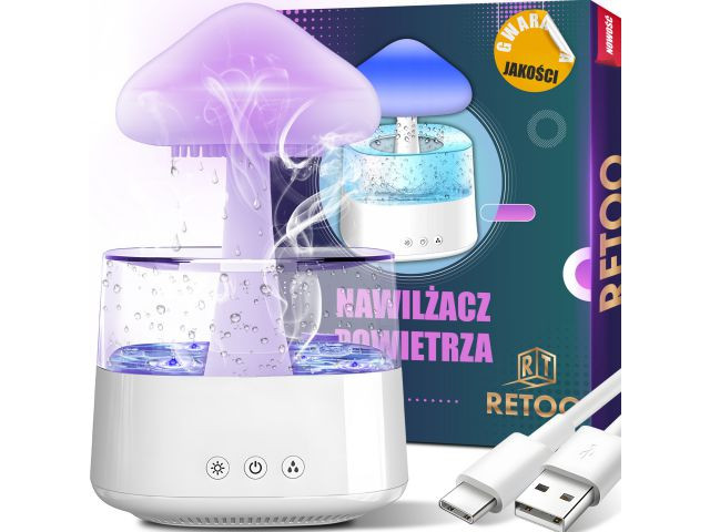 Humidificador nube con efecto lluvia y luz de 7 colores - imagen 1