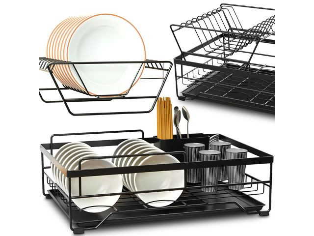 Escurridor de platos 2 niveles O1002 · 43 × 30 × 27 cm