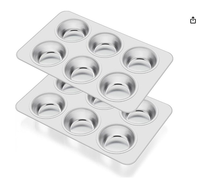 Molde para magdalenas acero inoxidable pack 2